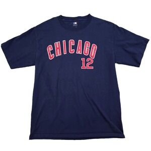Chicago‎ Cubs Alfonso Soriano #12 MLB Shirt Men's L Navy Blue Tee Genuine Merch